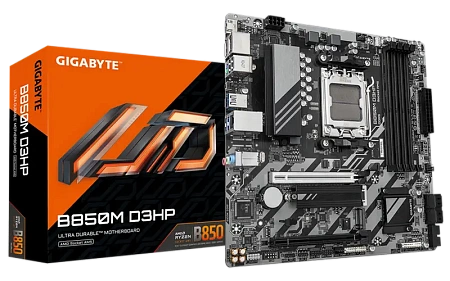 Материнская плата Gigabyte B850M D3HP, AM5, AMD B850, Micro-ATX,процессоры ,оперативная память, ssd, M2, hdd, кейсы