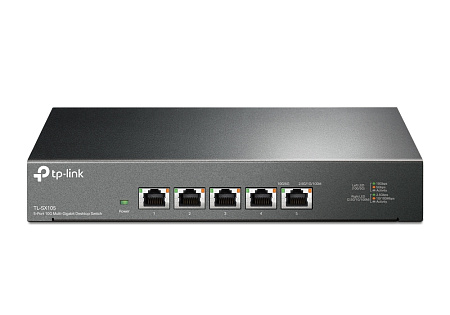 .5-port 10/100Mbps/1/2,5/10 Gbps Switch TP-LINK "TL-SX105", steel case .5-port 10/100Mbps/1/2,5/10 Gbps Switch TP-LINK "TL-SX105", steel case
