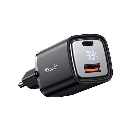 Mcdodo Wall Charger 1*USB-A+1*Type-C 3A 33W, Black Mcdodo Wall Charger 1*USB-A+1*Type-C 3A 33W, Black