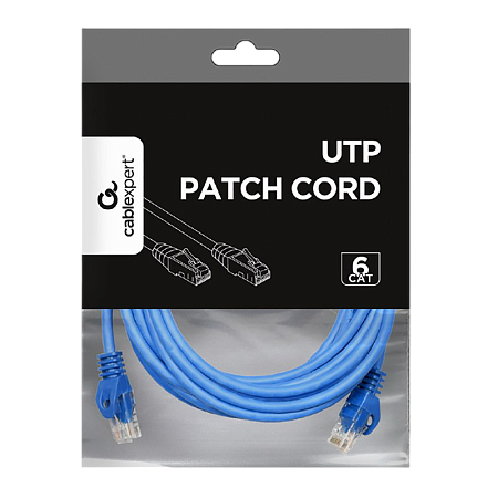 Patch Cord Cat.6U  3m, Blue, PP6U-3M/B, Cablexpert, Stranded Unshielded 