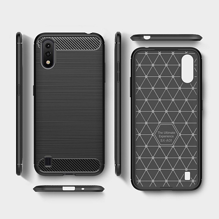 Helmet Case Carbon Samsung A01, Black