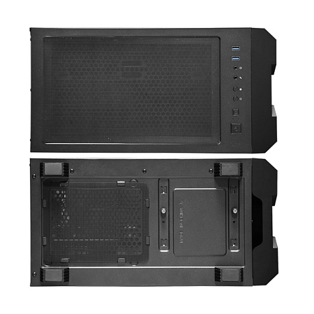 Case ATX Chieftec UK-02W-OP, w/o PSU, 0.5mm, Front Mesh, Dust filter, 2xUSB3.0, 1xUSB-C, 2x2.5", 1x3