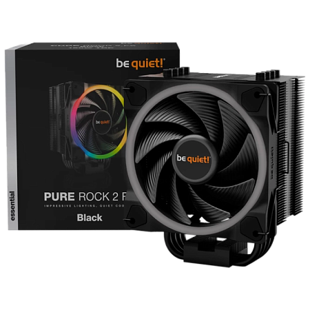 AC be quiet! "Pure Rock 2 FX" (19.1-26,8dBA, 1500RPM, 42.60 CFM, 120mm, ARGB, PWM, 150W, 4x6mm, 685g
