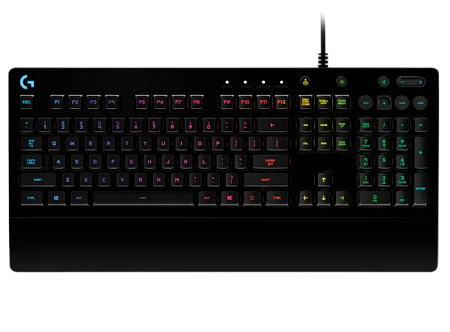 Gaming Keyboard Logitech G213 Prodigy, Mech-Dome, Spill-resistant, Media controls, RGB, 1.8m, USB, E