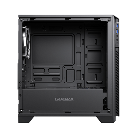 Case mATX GAMEMAX M63, w/o PSU, 0.6mm, 1x120mm Blue LED, Front Mesh, Transparent Panel, 2xUSB3.0, 2x
