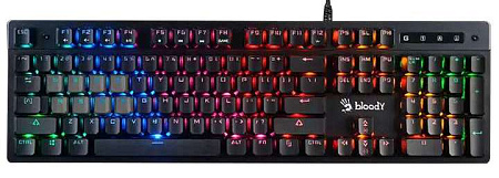 Gaming Keyboard Bloody B500N, Mecha-Like, Tackile SW, Game Mode, Macro, Fn keys, Spill-resistant, Ne