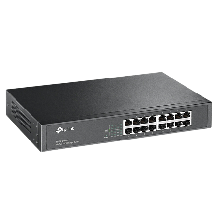 16-port 10/100Mbps Desktop Switch  TP-LINK " TL-SF1016DS", 13" Rack Mount, Metal Case