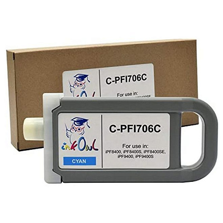Ink Cartridge Canon PFI-706C, Cyan, 700ml for iPF84xx & iPF94xx series Ink Cartridge Canon PFI-706C, Cyan, 700ml for iPF84xx & iPF94xx series