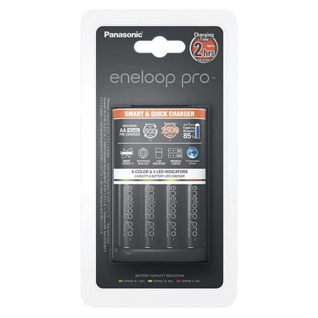 Panasonic "Smart-Quick" Charger 4-pos AA/AAA + 4AA 2500mAh, K-KJ55HCD40E Panasonic "Smart-Quick" Charger 4-pos AA/AAA + 4AA 2500mAh, K-KJ55HCD40E
