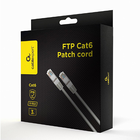 Retail pack Patch Cord Cat.6/FTP, 3m, PPB6-3M, Cablexpert Retail pack Patch Cord Cat.6/FTP, 3m, PPB6-3M, Cablexpert
