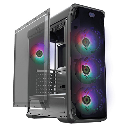 Case ATX GAMEMAX StarLight FRGB, w/o PSU, 0.5mm, 4x120mm FRGB, Fan Controller, Front&Side Transparen
