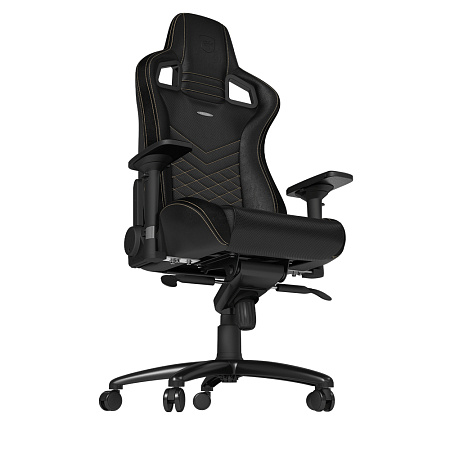 Gaming Chair Noble Epic NBL-PU-GOL-002 Black/Gold, User max load up to 120kg / height 165-180cm