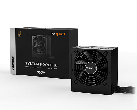 Power Supply ATX 550W be quiet! SYSTEM POWER 10, 80+ Bronze, 120mm, Active PFC, DC/DC, Temperature c Power Supply ATX 550W be quiet! SYSTEM POWER 10, 80+ Bronze, 120mm, Active PFC, DC/DC, Temperature c