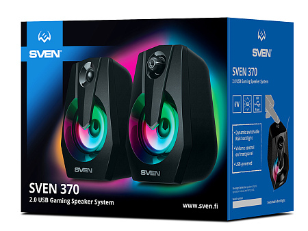 Speakers SVEN "370" Black, 6w, USB power  / DC 5V