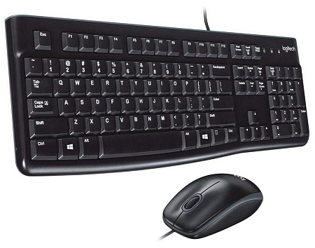 Keyboard & Mouse Logitech MK120, Thin profile, Spill-resistant, Quiet typing, 1000dpi, 3 buttons, 1.