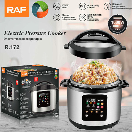 Raf Electric Pressure Cooker R.172, 6L, 1000W