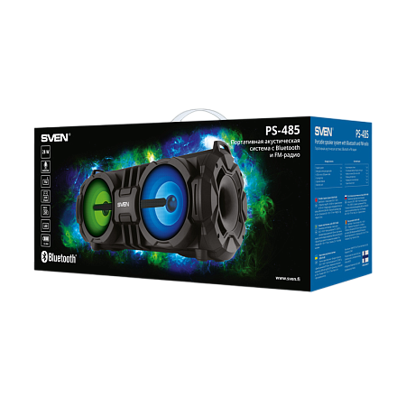 Портативная колонка SVEN PS-485, Чёрный Портативная колонка SVEN PS-485, Чёрный