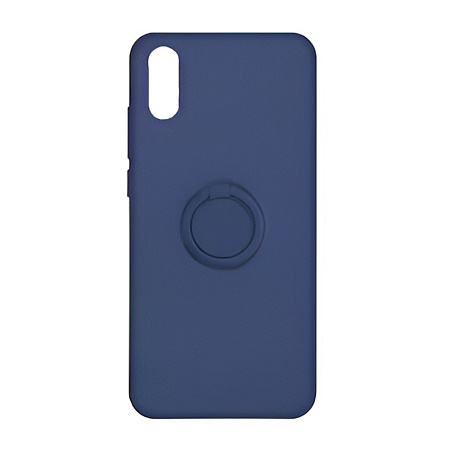 Helmet Case with Ring Liquid Silicone Xiaomi Redmi 7, Blue Helmet Case with Ring Liquid Silicone Xiaomi Redmi 7, Blue
