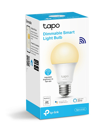 TP-LINK "Tapo L510E", Smart Wi-Fi LED Bulb with Dimmable Light, 2700K, 806lm