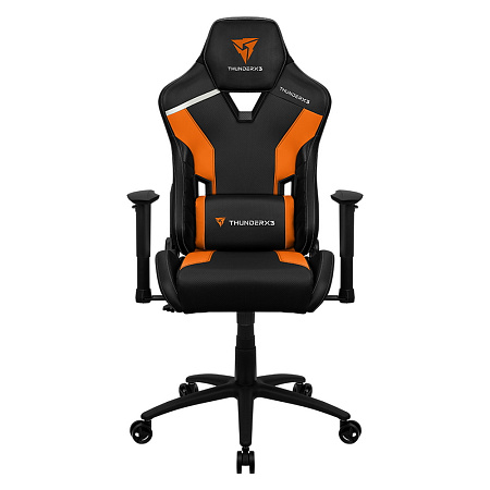 Gaming Chair ThunderX3 TC3 Black/Tiger Orange, User max load up to 150kg / height 165-185cm