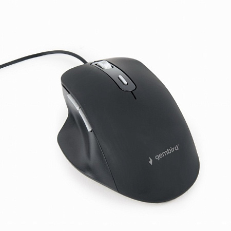 Mouse Gembird MUS-6B-02, 1200-3200 dpi, 6 buttons, Ergonomic, 1.35m, Black, USB Mouse Gembird MUS-6B-02, 1200-3200 dpi, 6 buttons, Ergonomic, 1.35m, Black, USB