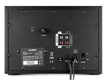 Speakers SVEN "MS-1085" Black / Silver, 46w / 20w + 2x13w / 2.1 Speakers SVEN "MS-1085" Black / Silver, 46w / 20w + 2x13w / 2.1