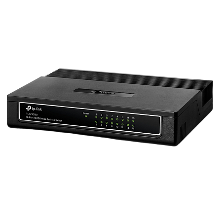 16-port 10/100Mbps Desktop Switch  TP-LINK " TL-SF1016D", Plastic Case