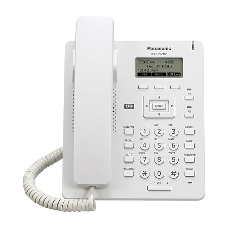 Panasonic KX-HDV100RU, White, SIP phone