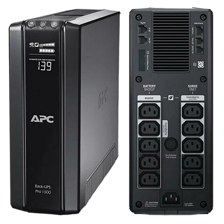 APC Back-UPS Pro BR1500GI 1500VA/865W, 230V, AVR, RJ-11, RJ-45, 10*IEC C13 Sockets, LCD