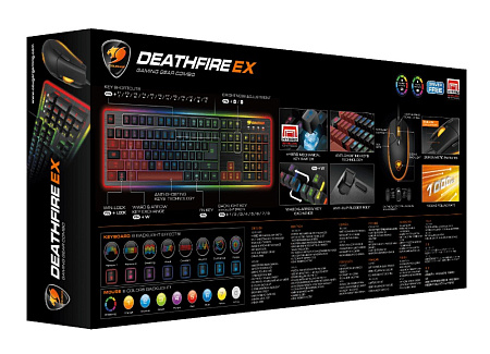 Клавиатура и мышь Cougar Deathfire EX, Проводное, Чёрный
