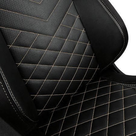 Gaming Chair Noble Epic NBL-PU-GOL-002 Black/Gold, User max load up to 120kg / height 165-180cm