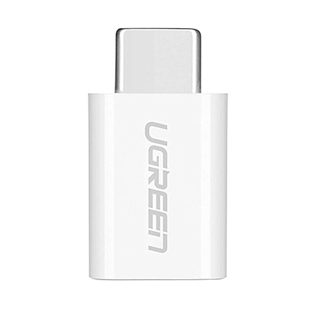 UGREEN Adapter Female Micro USB 2.0 to Male USB-C 2.0 | US157, White