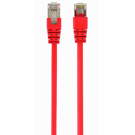  1 m, FTP Patch Cord  Red, PP22-1M/R, Cat.5E, Cablexpert, molded strain relief 50u" plugs