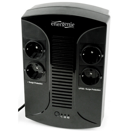 UPS Gembird  Energenie 650VA/390W UPS with AVR, 4x Schuko outlets, LED status indication, EG-UPS-001