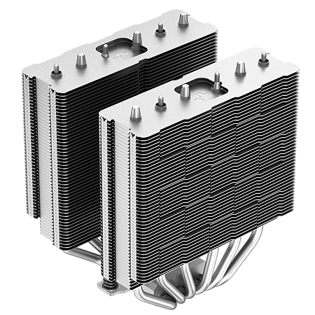 AC Deepcool "AG620" (<29.4dBA, 300-1850RPM, 67.88CFM, 2x120mm, 260W, 6x6mm, 1300g.)