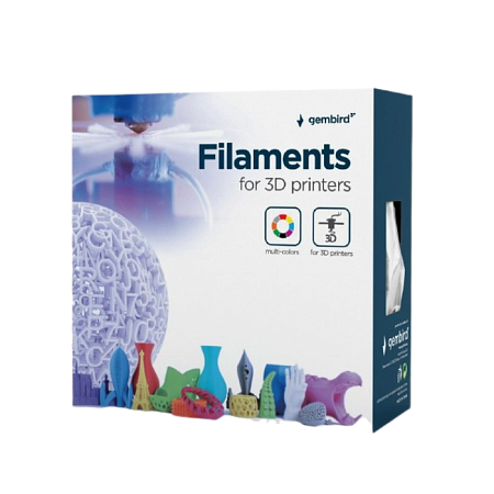 PLA 1.75 mm  GEMMA printer spool White Filament, 0.2 kg, Gembird 3DP-PLA1.75GE-01-W