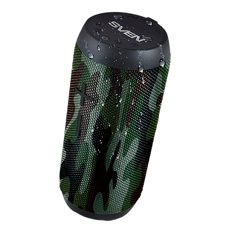 Speakers SVEN "PS-210" 12w(2*6), Camouflage, Bluetooth, TWS, IPx6,microSD,FM,AUX, USB, Mic,1500mA Speakers SVEN "PS-210" 12w(2*6), Camouflage, Bluetooth, TWS, IPx6,microSD,FM,AUX, USB, Mic,1500mA