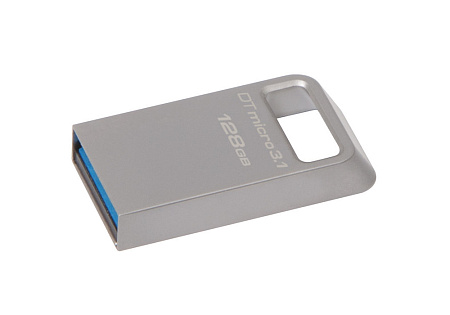 USB Flash накопитель Kingston DataTraveler Micro 3.1, 128Гб, Серебристый