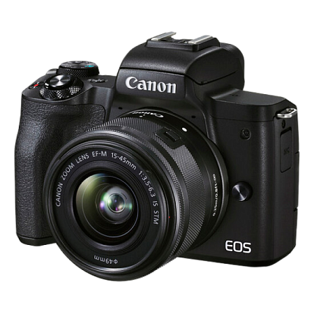 Беззеркальный фотоаппарат Canon EOS M50 Mark II, Black + EF-M 15-45 IS, Чёрный