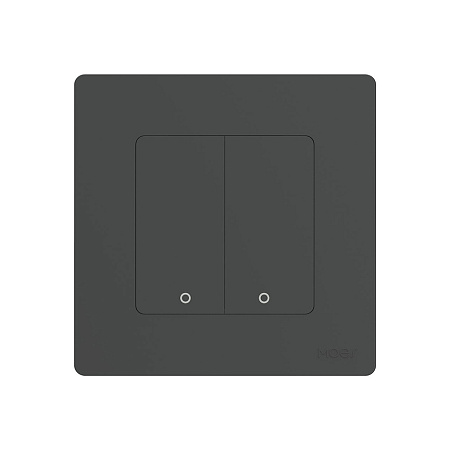 Moes Zigbee Star Ring Smart Push Button Swicth 2 Gang CR2032, Grey