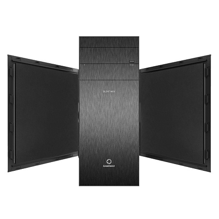 Case EATX GAMEMAX Silent Max, w/o PSU, 0.8mm, 6x120mm fans. PWM Hub, Card Reader, Sound Insulation, 