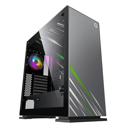 Case EATX GAMEMAX VEGA Pro, w/o PSU, 0.8/1.2mm, 1x120mm ARGB, ARGB Hub, Dual Side Tempered Glass, Du