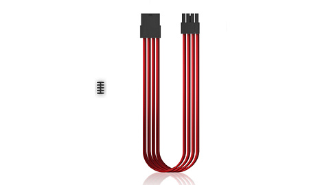 XDC-EC300-PCI-E-RD. DEEPCOOL "EC300-PCI-E-RD", RED, Extension cable 6/8-pin PCI-E, 18AWG fiber wire and a high-quality terminal, wire length 300mm,usb ,micro ,iphone, 3.5, tupe-c, тюльпаны