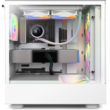 AIO Liquid Cooling NZXT Kraken 240 RGB White (33.8dB, 78CFM, 2x120mm, 500-1800RPM, LCD 1.54", CAM)