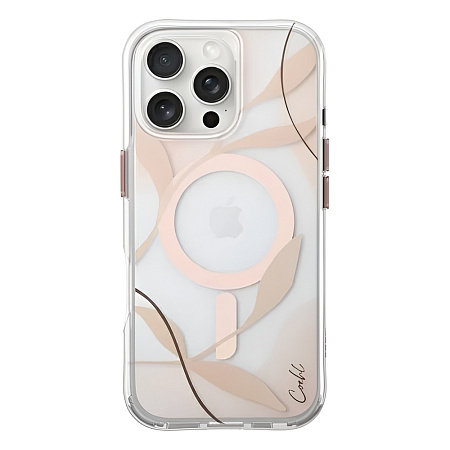 Uniq Case for iPhone 16 Pro Max Coehl with Magclick Charging Verdure, Sping Blossom