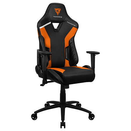 Gaming Chair ThunderX3 TC3 Black/Tiger Orange, User max load up to 150kg / height 165-185cm