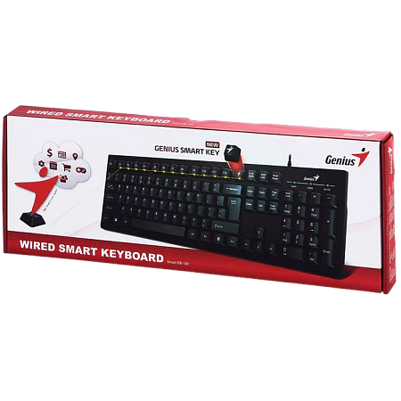Keyboard Genius Smart KB-100XP, 12 Fn keys, Spill-Resistant, Curve key cap, Palm Rest, 1.5m, USB, EN