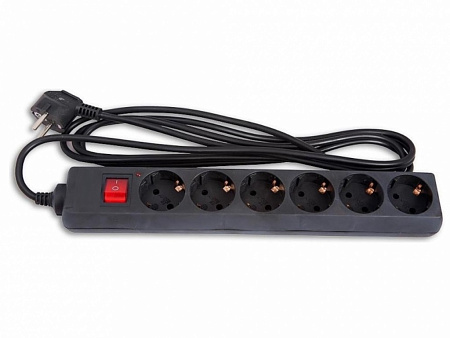 Surge Protector SVEN Optima Base, 6 Sockets, 1.8m, Black, удлинители, ups, стабилизаторы