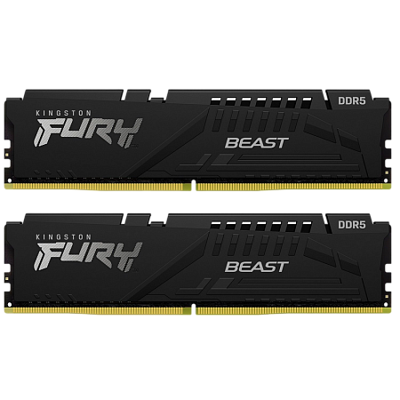 .64GB DDR5-5200MHz  Kingston FURY Beast (Kit of 2x32GB) (KF552C40BBK2-64), CL40-40-40, 1.25V, Intel 