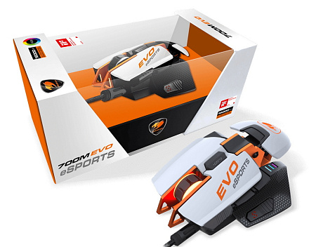 Gaming Mouse Cougar 700M EVO eSPORTS, Optical, up to 16000 dpi, 8 buttons, Adj. Weight & Shape, USB